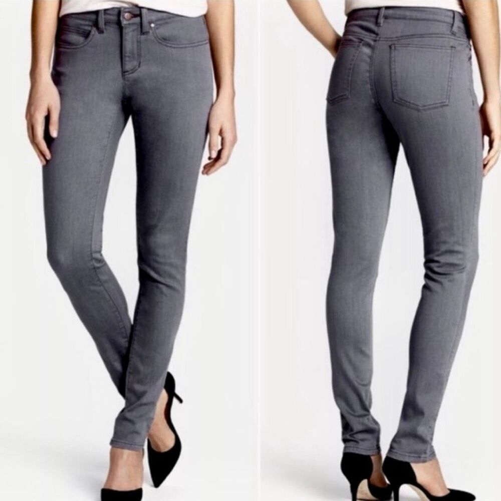 EILEEN FISHER Gray Wash Jeans Women’s Size 8 High Rise Skinny Organic Cotton